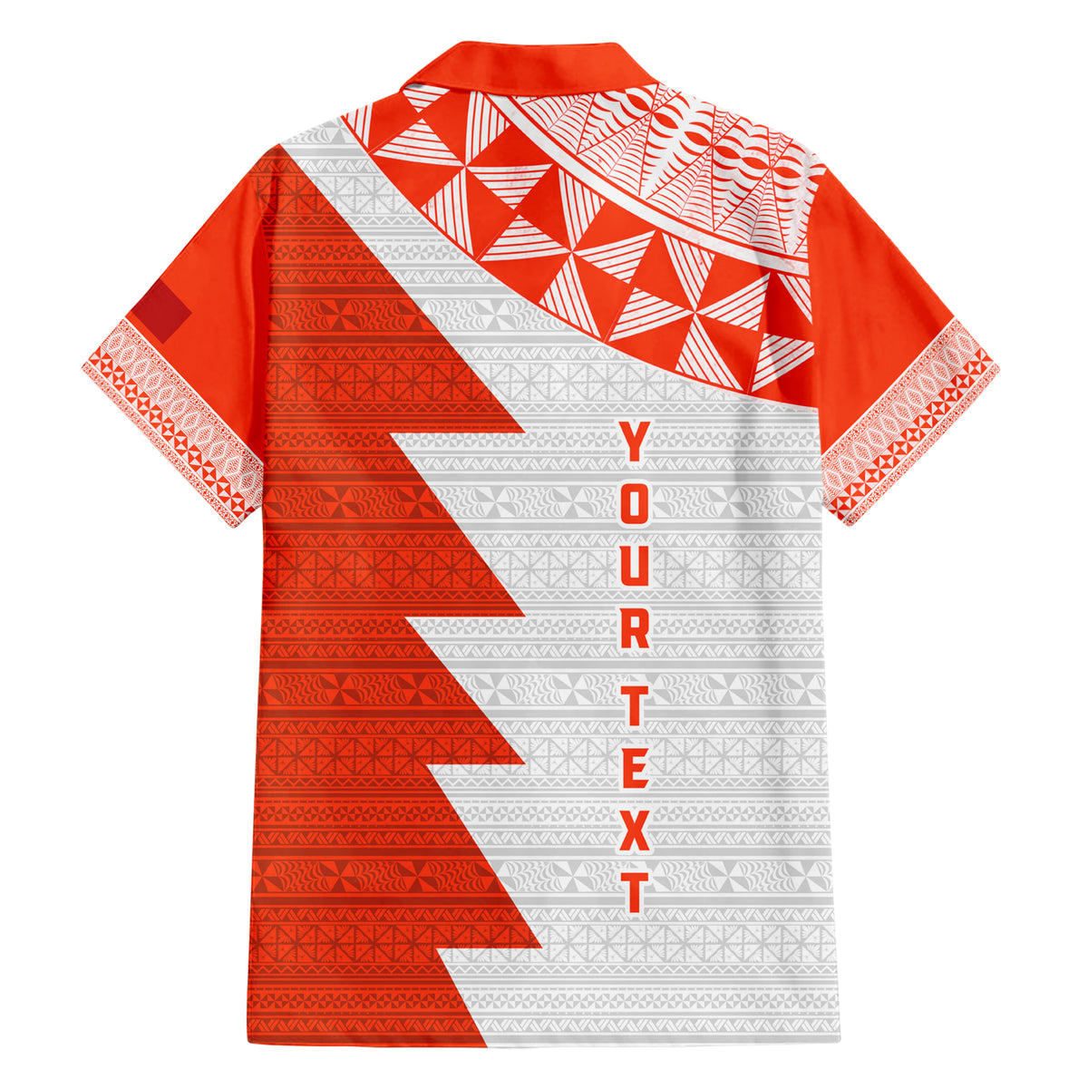 Custom Tonga Rugby Hawaiian Shirt Ikale Tahi Ngatu Tribal Pattern Half Style LT03