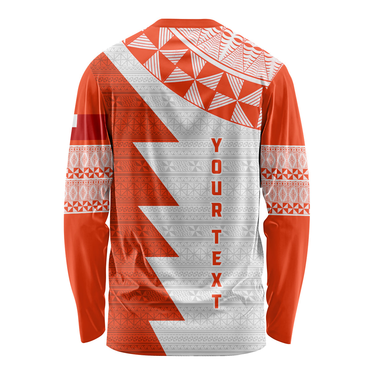 Custom Tonga Rugby Long Sleeve Shirt Ikale Tahi Ngatu Tribal Pattern Half Style LT03 - Polynesian Pride