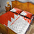 Custom Tonga Rugby Quilt Bed Set Ikale Tahi Ngatu Tribal Pattern Half Style