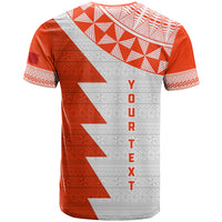 Custom Tonga Rugby T Shirt Ikale Tahi Ngatu Tribal Pattern Half Style LT03