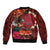 American Samoa Manulele Tausala Nu'uuli Bomber Jacket Tatau Art Pattern with Tropical Plants