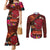 American Samoa Manulele Tausala Nu'uuli Couples Matching Mermaid Dress and Long Sleeve Button Shirt Tatau Art Pattern with Tropical Plants