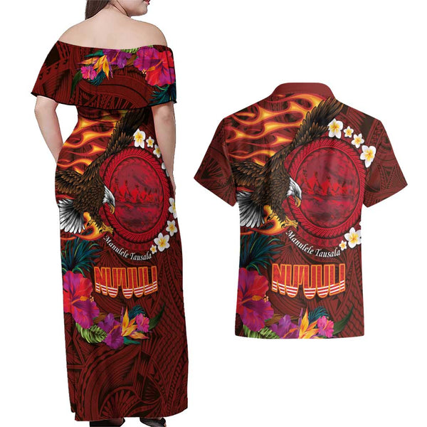 American Samoa Off Shoulder Sweatshirt Nu'uuli Christmas Style main image 1