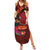 American Samoa Manulele Tausala Nu'uuli Family Matching Summer Maxi Dress and Hawaiian Shirt Tatau Art Pattern with Tropical Plants