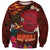American Samoa Manulele Tausala Nu'uuli Sweatshirt Tatau Art Pattern with Tropical Plants