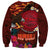American Samoa Manulele Tausala Nu'uuli Sweatshirt Tatau Art Pattern with Tropical Plants