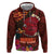 American Samoa Manulele Tausala Nu'uuli Zip Hoodie Tatau Art Pattern with Tropical Plants