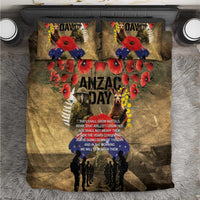 Australia and New Zealand ANZAC Day Bedding Set Kangaroo and Kiwi Bird Soldier-Honor and Remember Vintage Style