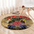 Australia and New Zealand ANZAC Day Round Carpet Kangaroo and Kiwi Bird Soldier-Honor and Remember Vintage Style