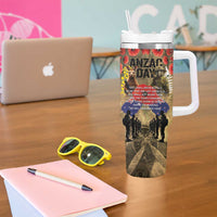 Australia and New Zealand ANZAC Day Tumbler With Handle Kangaroo and Kiwi Bird Soldier-Honor and Remember Vintage Style