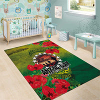 Cook Islands ANDAC Day Area Rug Honor and Remember Soliders-Forever in My Thoughts Grunge Style