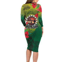 Cook Islands ANDAC Day Family Matching Long Sleeve Bodycon Dress and Hawaiian Shirt Honor and Remember Soliders-Forever in My Thoughts Grunge Style