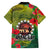 Cook Islands ANDAC Day Family Matching Off The Shoulder Long Sleeve Dress and Hawaiian Shirt Honor and Remember Soliders-Forever in My Thoughts Grunge Style