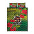Cook Islands ANDAC Day Quilt Bed Set Honor and Remember Soliders-Forever in My Thoughts Grunge Style