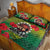 Cook Islands ANDAC Day Quilt Bed Set Honor and Remember Soliders-Forever in My Thoughts Grunge Style