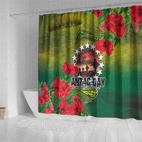 Cook Islands ANDAC Day Shower Curtain Honor and Remember Soliders-Forever in My Thoughts Grunge Style