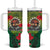 Cook Islands ANDAC Day Tumbler With Handle Honor and Remember Soliders-Forever in My Thoughts Grunge Style
