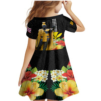 Hawaii King Kamehameha Day Family Matching Mermaid Dress and Hawaiian Shirt Kanaka Maoli Hibiscus Flower and Kakau Pattern