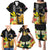 Hawaii King Kamehameha Day Family Matching Puletasi and Hawaiian Shirt Kanaka Maoli Hibiscus Flower and Kakau Pattern