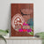 Chamorro Biba Guam Canvas Wall Art Latte Stone Tribal and Hibiscus Flower Tapa Pattern