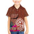 Chamorro Biba Guam Family Matching Mermaid Dress and Hawaiian Shirt Latte Stone Tribal and Hibiscus Flower Tapa Pattern