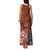 Chamorro Biba Guam Family Matching Tank Maxi Dress and Hawaiian Shirt Latte Stone Tribal and Hibiscus Flower Tapa Pattern