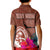 Chamorro Biba Guam Kid Polo Shirt Latte Stone Tribal and Hibiscus Flower Tapa Pattern