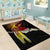 Papua New Guinea Remembrance Day Area Rug Bird of Paradise Plumeria Flower and Polynesian Pattern