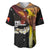 Papua New Guinea Remembrance Day Baseball Jersey Bird of Paradise Plumeria Flower and Polynesian Pattern