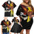 Papua New Guinea Remembrance Day Family Matching Off Shoulder Short Dress and Hawaiian Shirt Bird of Paradise Plumeria Flower and Polynesian Pattern