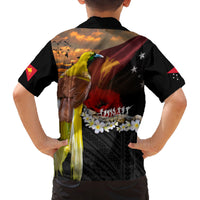 Papua New Guinea Remembrance Day Family Matching Tank Maxi Dress and Hawaiian Shirt Bird of Paradise Plumeria Flower and Polynesian Pattern LT03 - Polynesian Pride