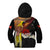 Papua New Guinea Remembrance Day Kid Hoodie Bird of Paradise Plumeria Flower and Polynesian Pattern