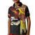 Papua New Guinea Remembrance Day Kid Polo Shirt Bird of Paradise Plumeria Flower and Polynesian Pattern