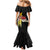 Papua New Guinea Remembrance Day Mermaid Dress Bird of Paradise Plumeria Flower and Polynesian Pattern