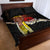 Papua New Guinea Remembrance Day Quilt Bed Set Bird of Paradise Plumeria Flower and Polynesian Pattern
