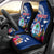 Personalised Guam Liberation Car Seat Cover Latte Stone and Guahan Seal Jungle Flower