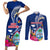 Guam Liberation Couples Matching Short Sleeve Bodycon Dress and Long Sleeve Button Shirt Latte Stone and Guahan Seal Jungle Flower