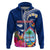 Guam Liberation Hoodie Latte Stone and Guahan Seal Jungle Flower