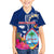 Guam Liberation Kid Hawaiian Shirt Latte Stone and Guahan Seal Jungle Flower