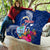 Personalised Guam Liberation Quilt Latte Stone and Guahan Seal Jungle Flower