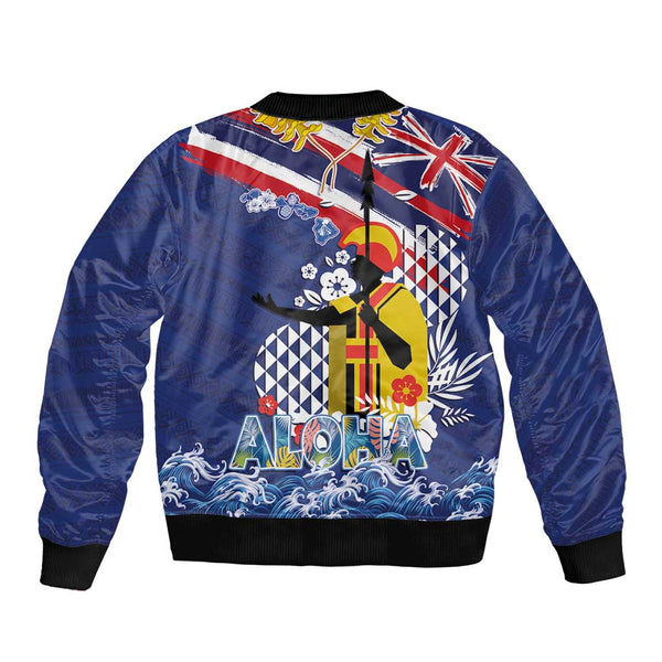Custom Hawaii Bomber Jacket King Kamehameha - Pink Gradient LT9 main image 1