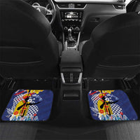 Hawaii King Kamehameha Day Car Mats Lei Sea Waves Polynesian Tapa Pattern