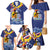 Hawaii King Kamehameha Day Family Matching Mermaid Dress and Hawaiian Shirt Lei Sea Waves Polynesian Tapa Pattern