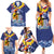 Hawaii King Kamehameha Day Family Matching Summer Maxi Dress and Hawaiian Shirt Lei Sea Waves Polynesian Tapa Pattern