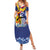 Hawaii King Kamehameha Day Family Matching Summer Maxi Dress and Hawaiian Shirt Lei Sea Waves Polynesian Tapa Pattern