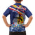 Hawaii King Kamehameha Day Family Matching Tank Maxi Dress and Hawaiian Shirt Lei Sea Waves Polynesian Tapa Pattern