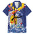 Hawaii King Kamehameha Day Family Matching Tank Maxi Dress and Hawaiian Shirt Lei Sea Waves Polynesian Tapa Pattern