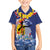 Hawaii King Kamehameha Day Family Matching Tank Maxi Dress and Hawaiian Shirt Lei Sea Waves Polynesian Tapa Pattern