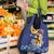 Hawaii King Kamehameha Day Grocery Bag Lei Sea Waves Polynesian Tapa Pattern
