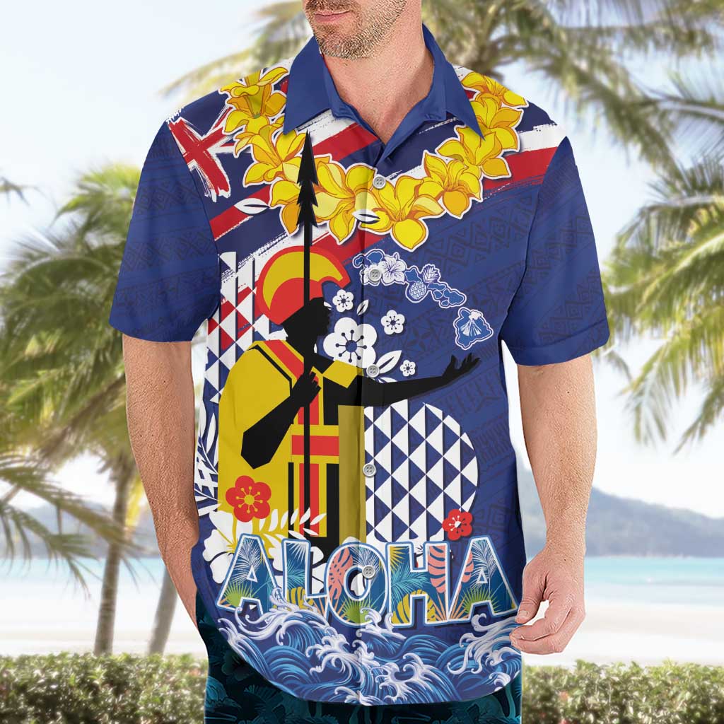 Hawaii King Kamehameha Day Hawaiian Shirt Lei Sea Waves Polynesian Tapa Pattern